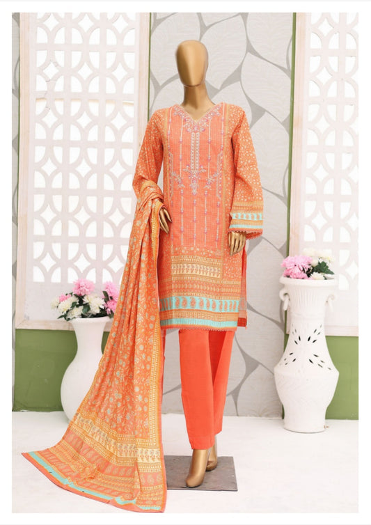 Bin Saeed Winter Collection – Khaddar 3-Piece Suit