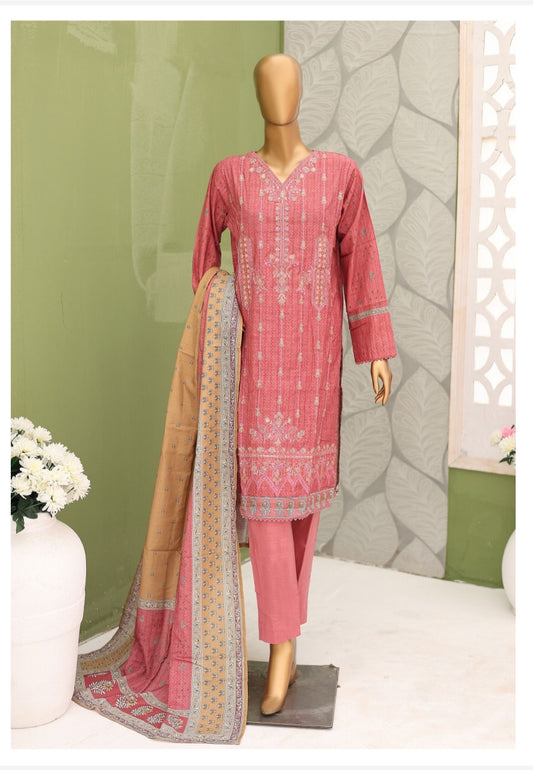 Bin Saeed Winter Collection – Khaddar 3-Piece Suit