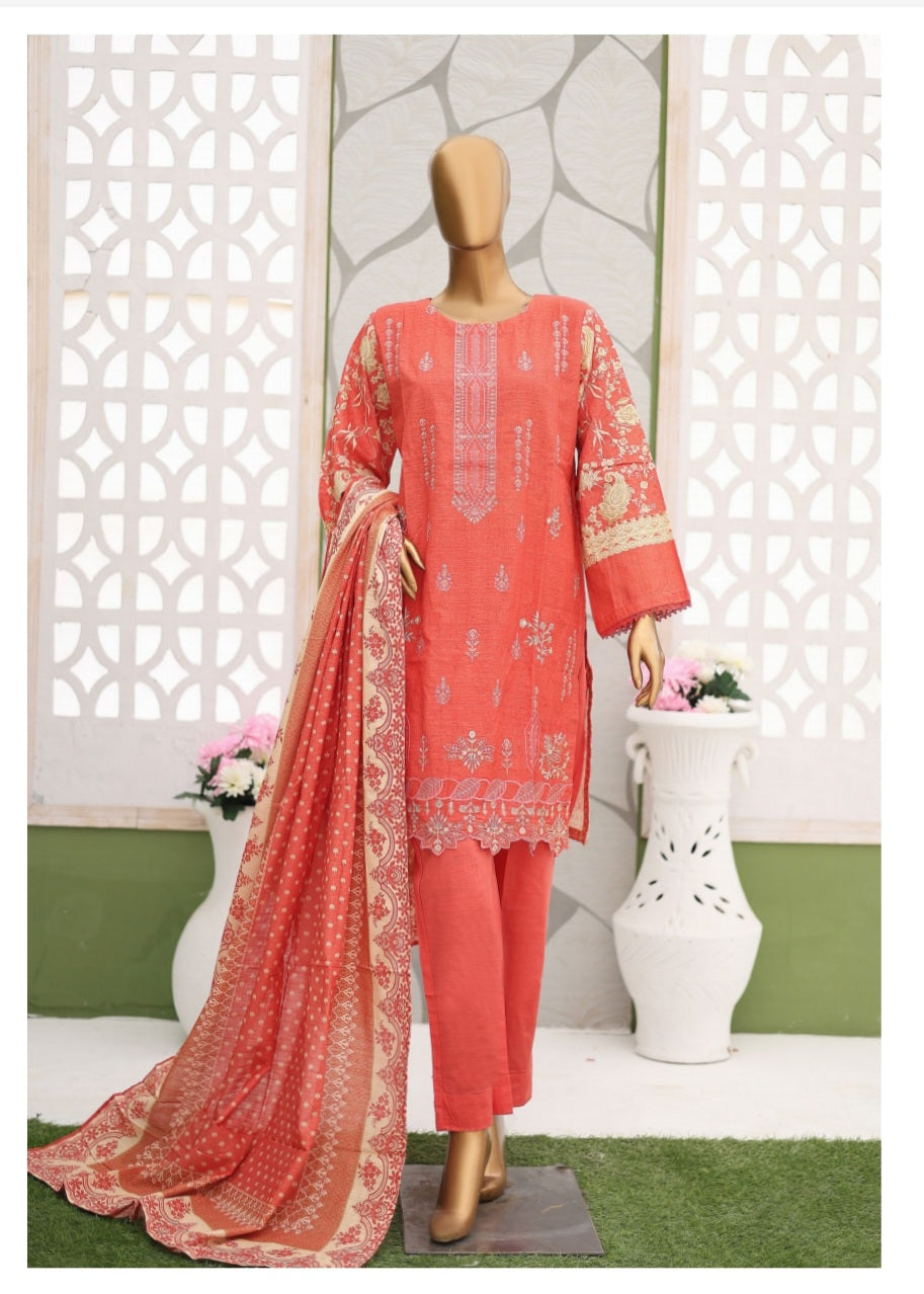 Bin Saeed Winter Collection – Khaddar 3-Piece Suit